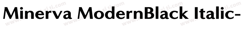 Minerva ModernBlack Italic字体转换